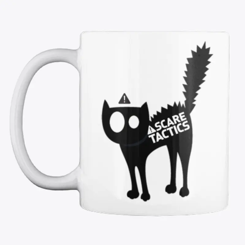 Black Scaredy Cat Coffee Cup 